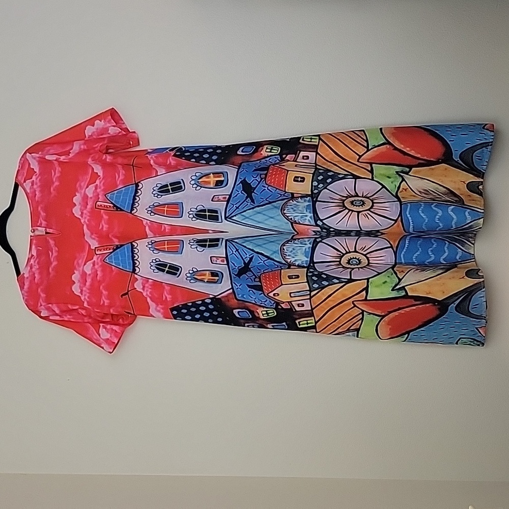 Misslook Artsy Colorful Multicolored Midi Length … - image 8